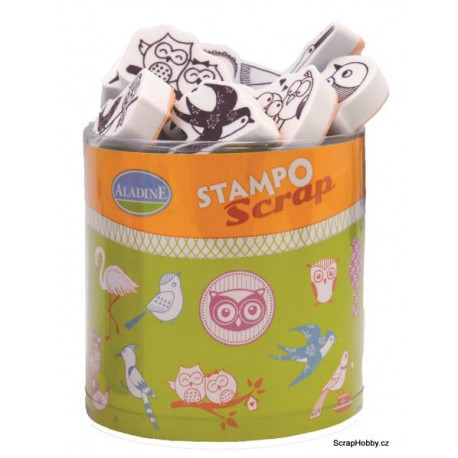 Ptáčci - Razítka - 25 ks + razítkovací polštářek