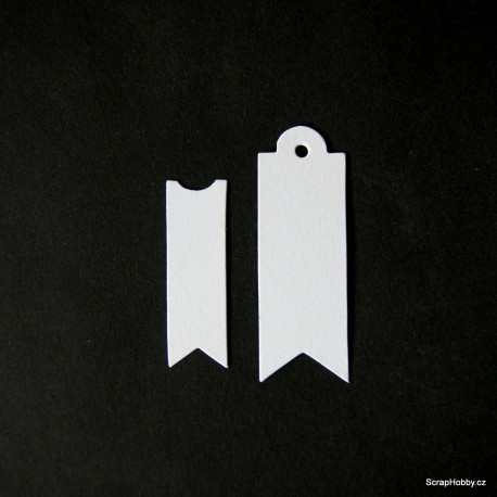 Visačky - 2v1 - 50 ks - bílé