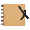 Album bez kapes 20,5 x 20,5 cm kraft se stuhou
