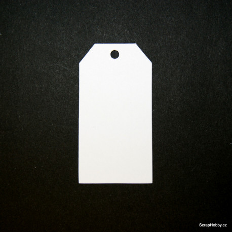 Visačky - obdelníkové - střední - 50ks - bílé