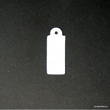 Visačky - obdelníkové - 50ks - bílé