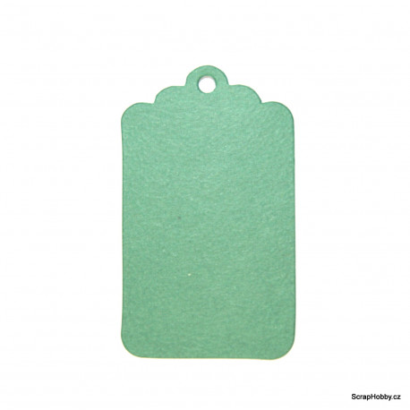 Visačky - s vlnkami 7,5 x 4,5 - 50ks - zelené