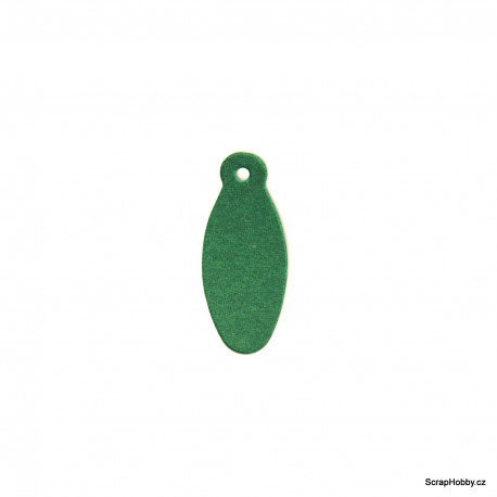 Visačky - oválné - 50 ks - zelené
