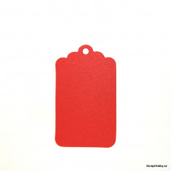 Visačky - s vlnkami 7,5 x 4,5 - 50ks - červené