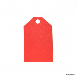 Visačky - kosené 7 x 4,5 - 50ks - červené