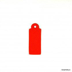 Visačky - obdelníkové - 50ks - červené