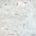 Morušový papír - Tamarind - bílý s růžovými lístky