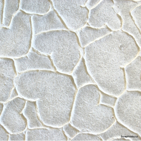 Ruční morušový papír - ražba srdíček