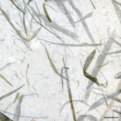 Morušový papír s vlisovanými listy bambusu