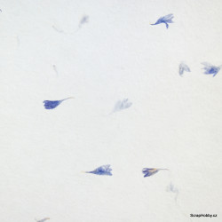 Bavlněný papír - s modrými kvítky