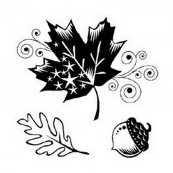 Scrapbooking - Razítka - Listy a žaludy