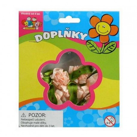 Scrapbooking - Kytičky růžové - látkové