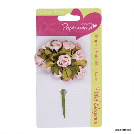 Scrapbooking - Kytičky růžové - 1ks.