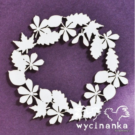 Chipboard - Věneček z listů - 1ks