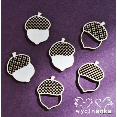 Chipboard - Žaludy - 6 ks