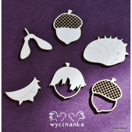 Chipboard - Plody podzimu - 6 ks