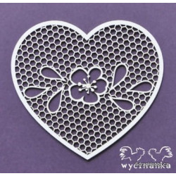 Srdíčko s kytičkou - 1 ks