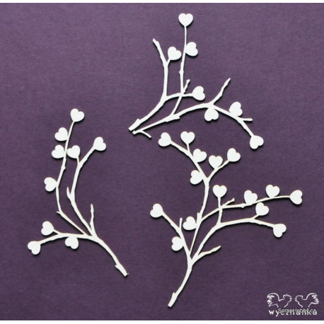 Větvičky se srdíčky - 3 ks