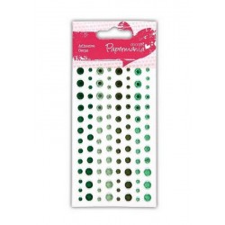 Scrapbooking - Samolepící kamínky - Capsule - Listová zelená - 104ks