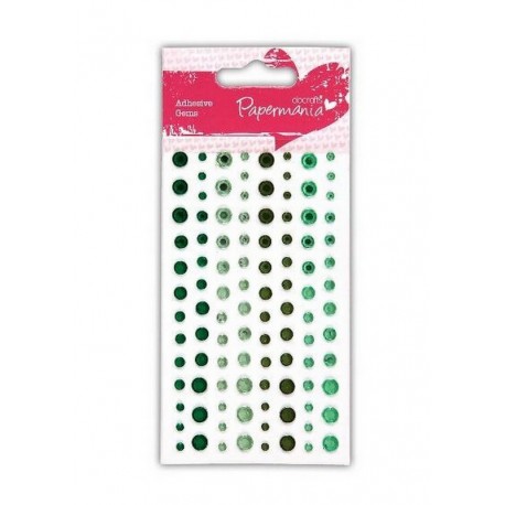 Scrapbooking - Samolepící kamínky - Capsule - Listová zelená - 104ks