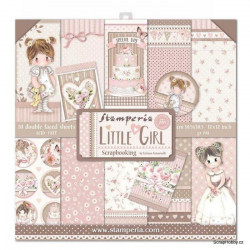 Sada oboustranných papírů 10 ks - Little Girl
