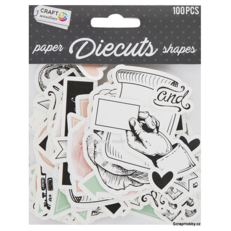 Papírové výseky 100 ks, Vintage