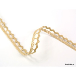 Paličkovaná krajka 22. karamelová