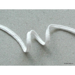 Paličkovaná pruženka, gumička jemná, bílá