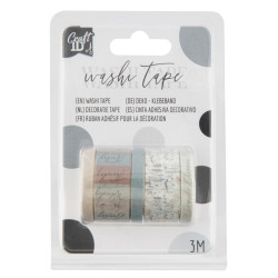 Washi páska - Sada - Dny v týdnu - 5 ks