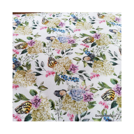 Hortenzie s motýlky