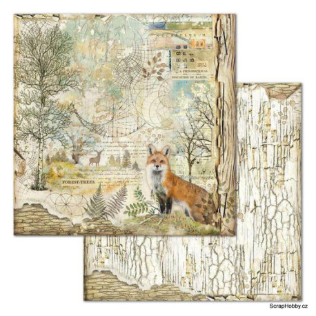 Oboustranný papír - Liška a kůra