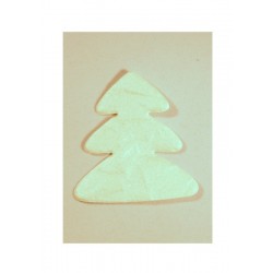 Scrapbooking - Stromeček z ručního papíru - bílý s perletí