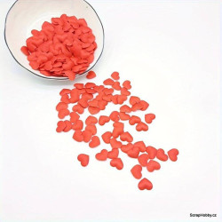 Látková srdíčka - červená