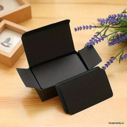 Černé kartičky 5,2 x cm - 1 ks oblé rohy