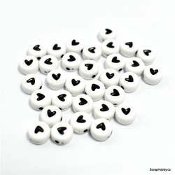 Kulaté korálky se srdíčkem