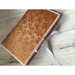 scrap - Matalízové papíry - Kytičky - hnědé (měděné)