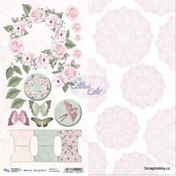 Papíry 30,5 x 15 cm - Rose Garden 11
