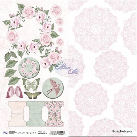 Papíry 30,5 x 15 cm - Rose Garden 11