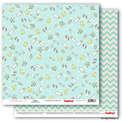 Oboustranný papír - First Moments - Baby Toys