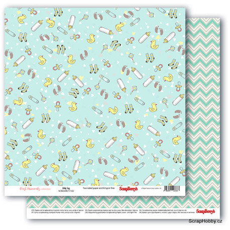 Oboustranný papír - First Moments - Baby Toys