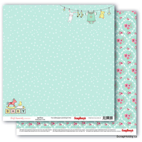 Oboustranný papír - First Moments - Sweet Green