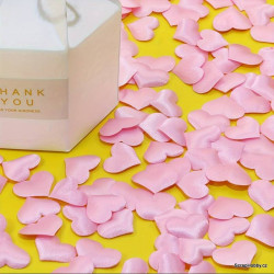 Látková srdíčka - růžová