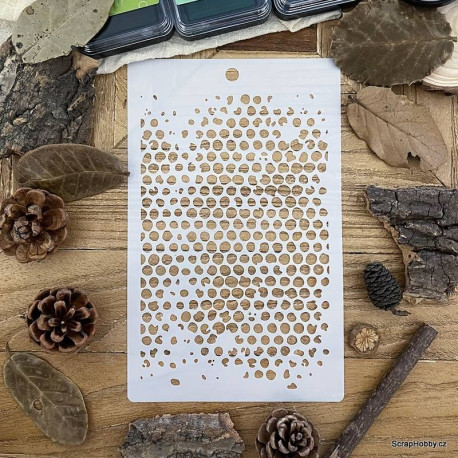 Šablona -20,3 x 12,7 cm Nepravidelná kolečka