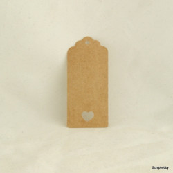 Visačky se srdíčkem - 100 ks