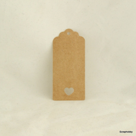 Visačky se srdíčkem - 100 ks