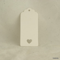 Visačky se srdíčkem - 100 ks