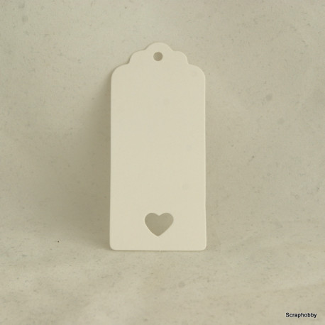 Visačky se srdíčkem - 100 ks