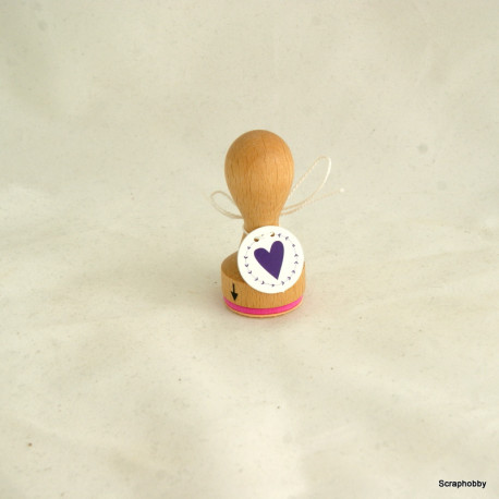 Razítko - Srdíčko v kruhu