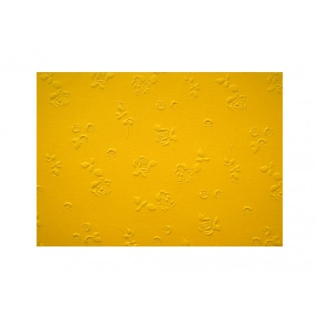 Scrapbooking - Embosované papíry - růžičky žluté