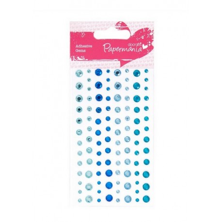 Scrapbooking - Samolepící kamínky - Capsule - Modré - 104ks